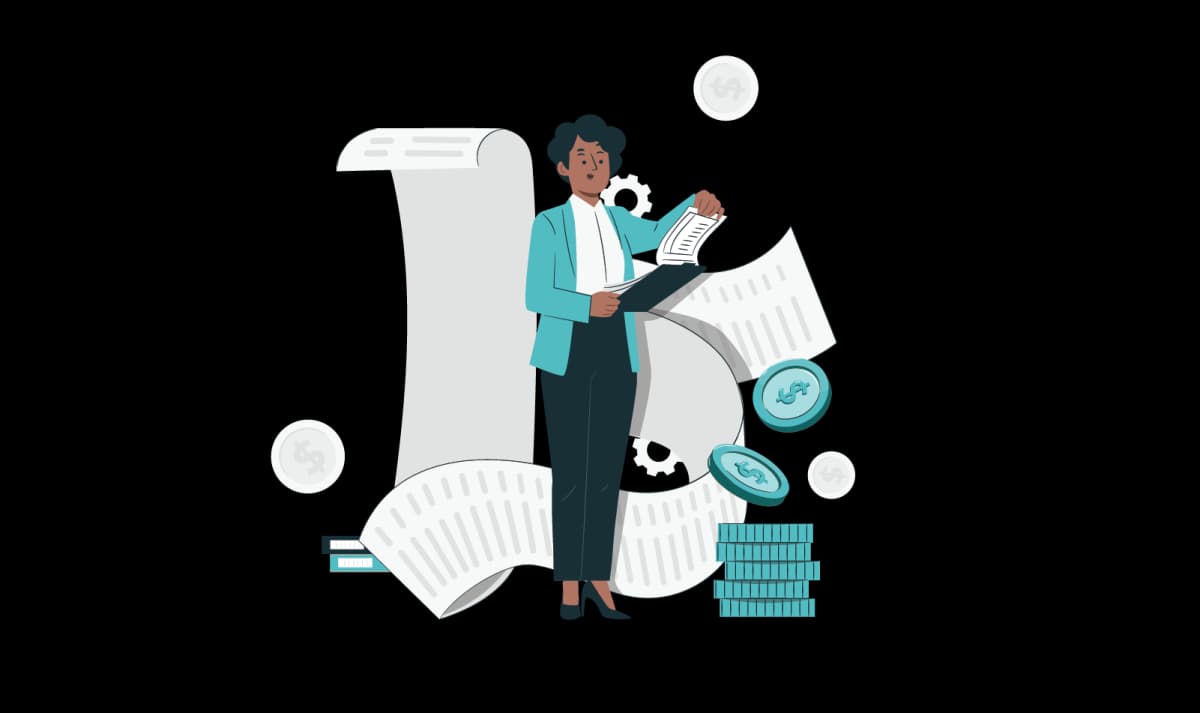 Illustration of bookkeeping for startups